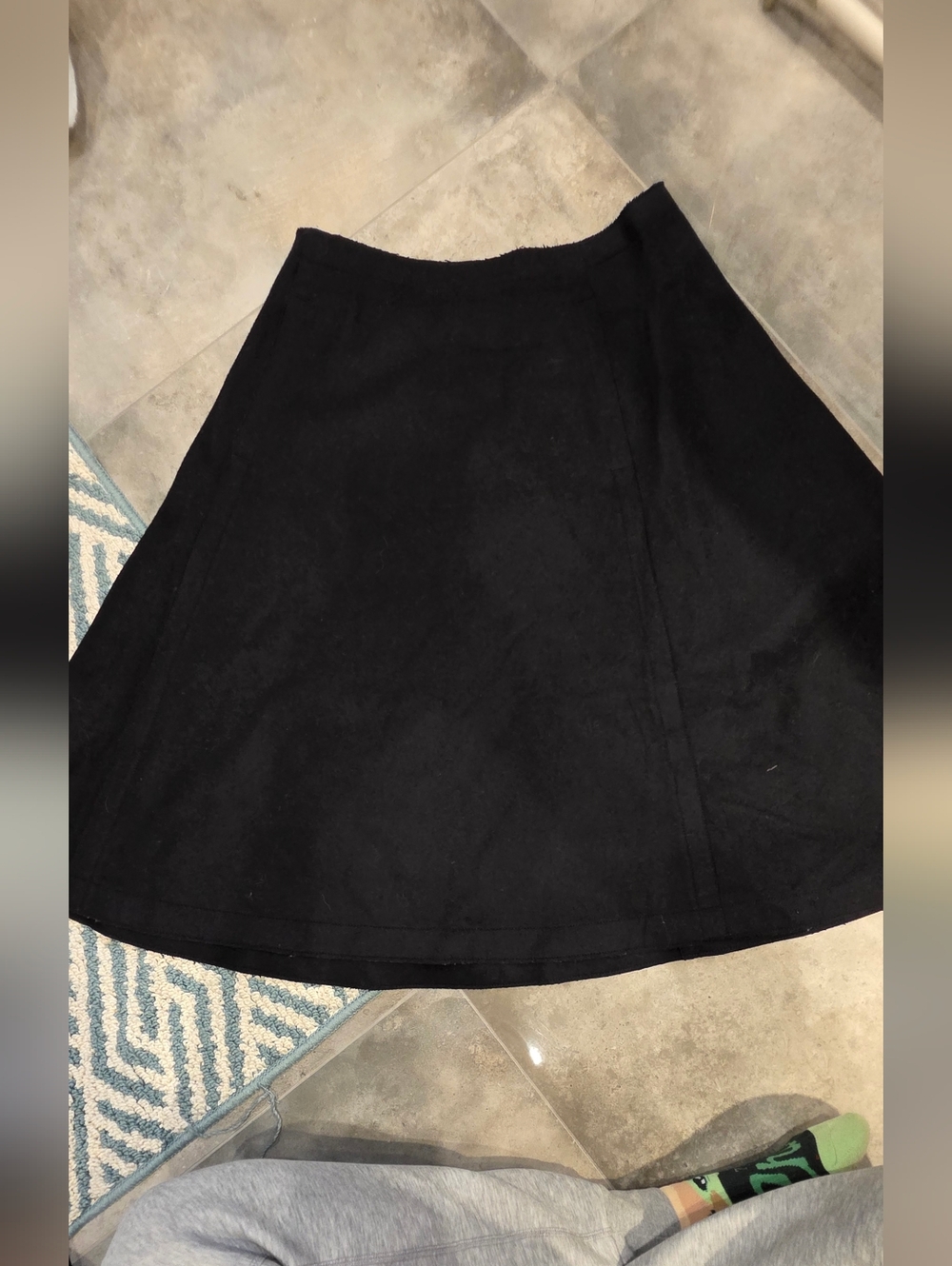 COS ($300) Black A-Line Midi Skirt Minimalist High Waist Clean Modern - Picture 2 of 9